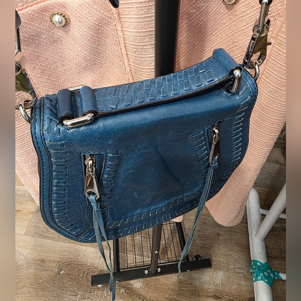 Rebecca Minkoff Royal Blue Leather Crossbody Bag - Like New - Picture 4 of 13